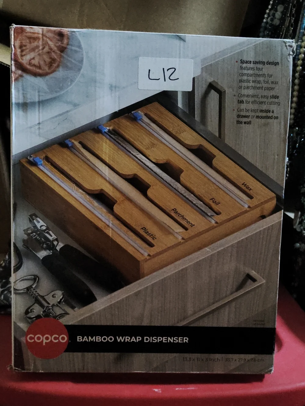 Copco Bamboo Wrap Dispenser - Natural Bamboo